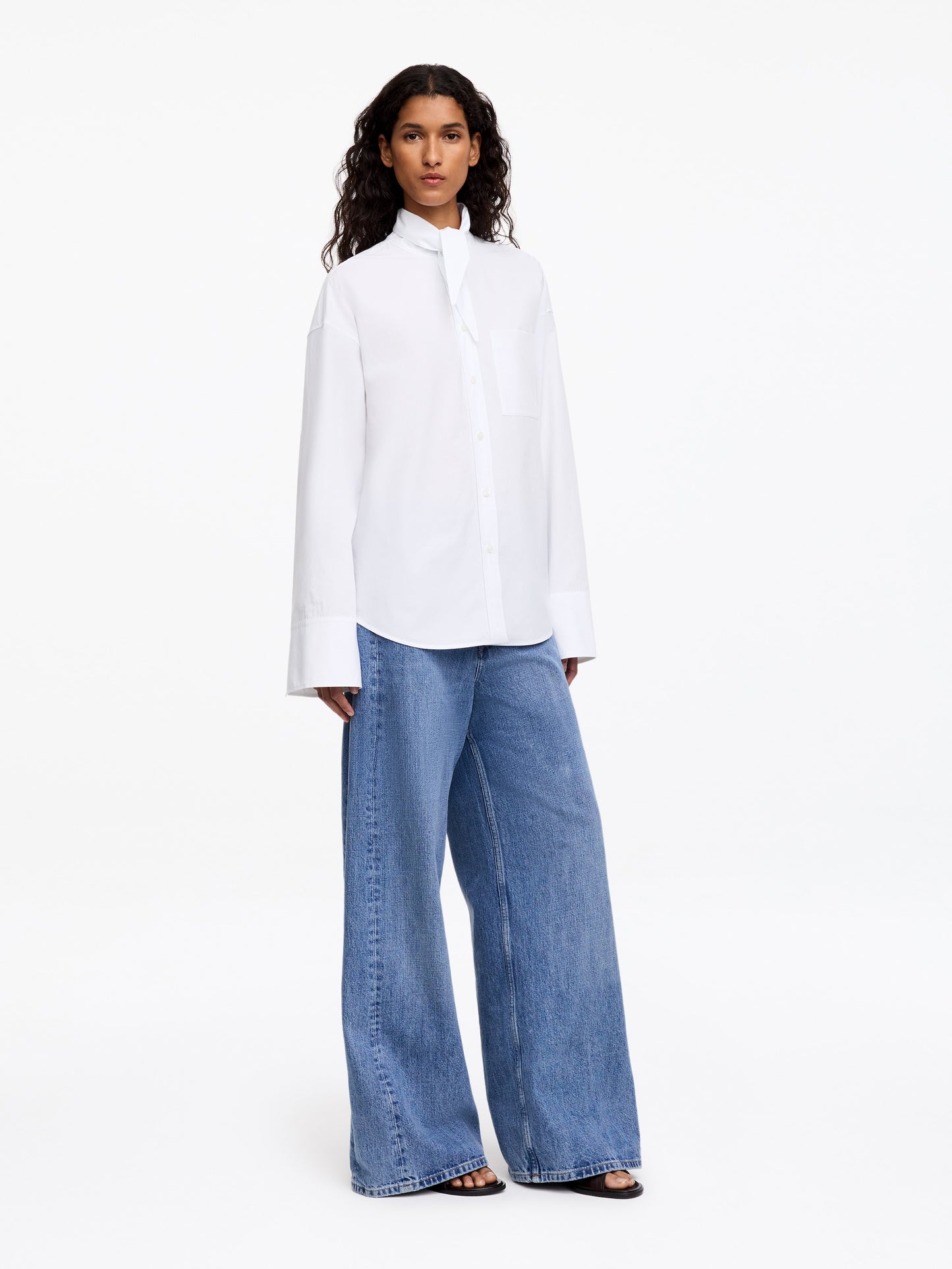 Tie-Detail Pima Cotton Shirt