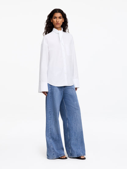 Tie-Detail Pima Cotton Shirt