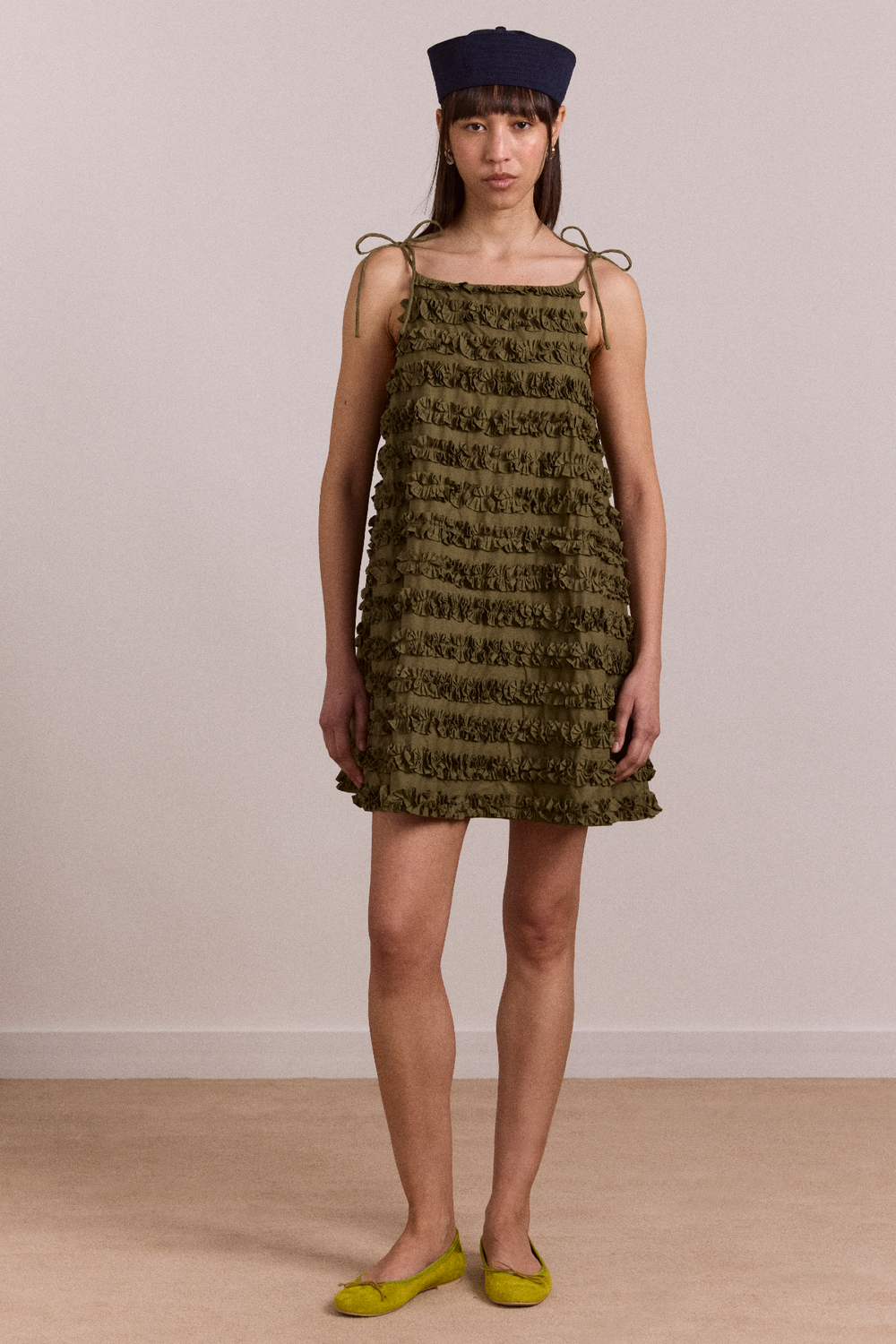 Leili ruffle mini dress