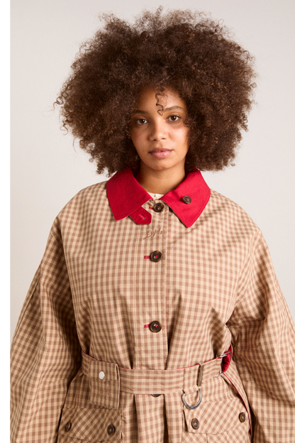 Anja reversible shower-proof trench