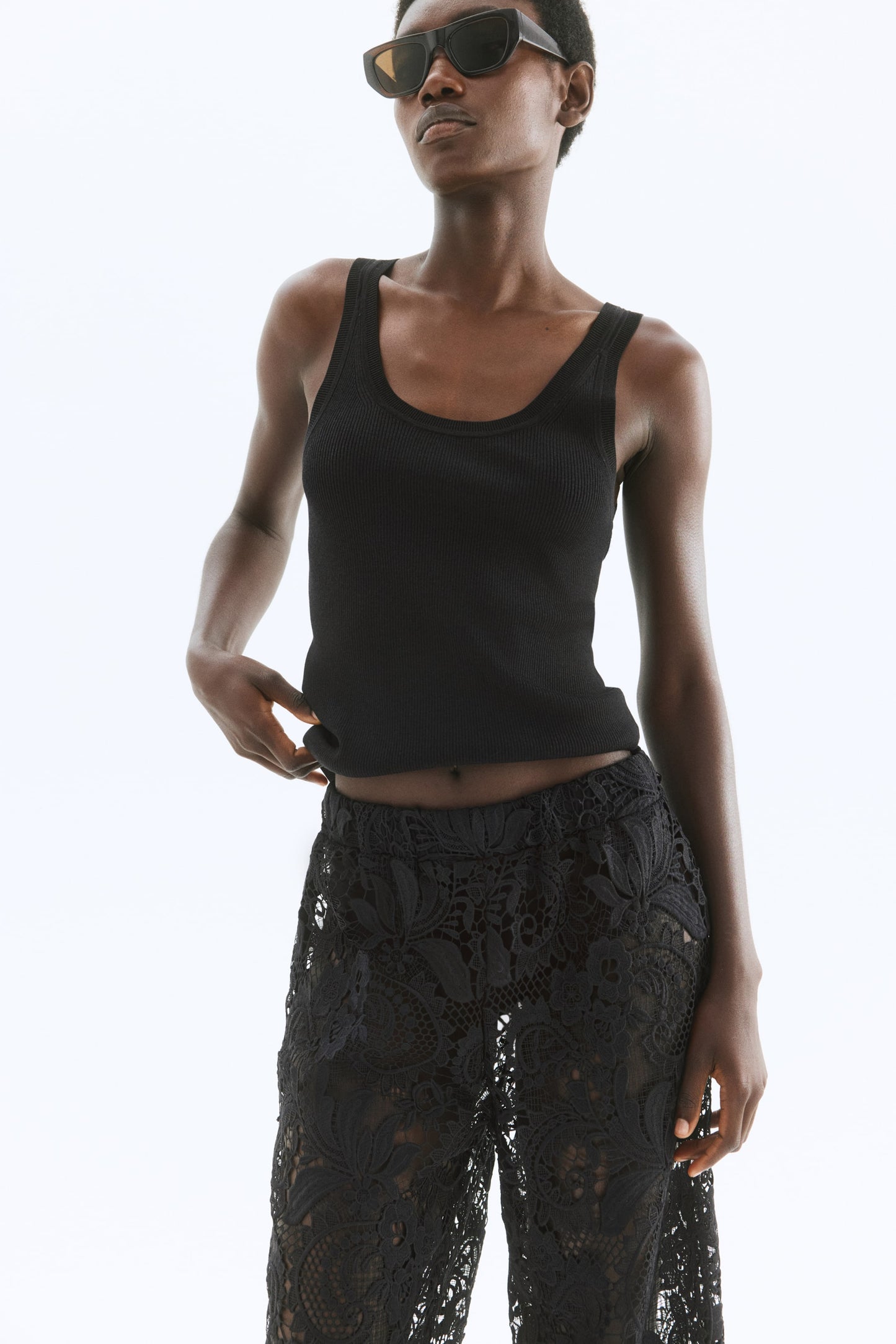 Wide lace trousers