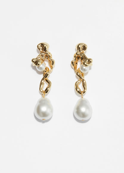 Freshwater Pearl Sculptural Earrings