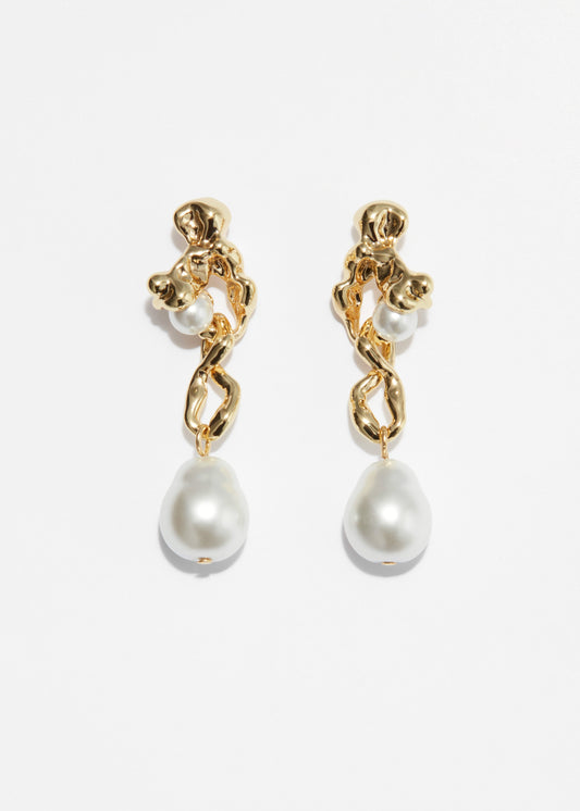 Freshwater Pearl Sculptural Earrings
