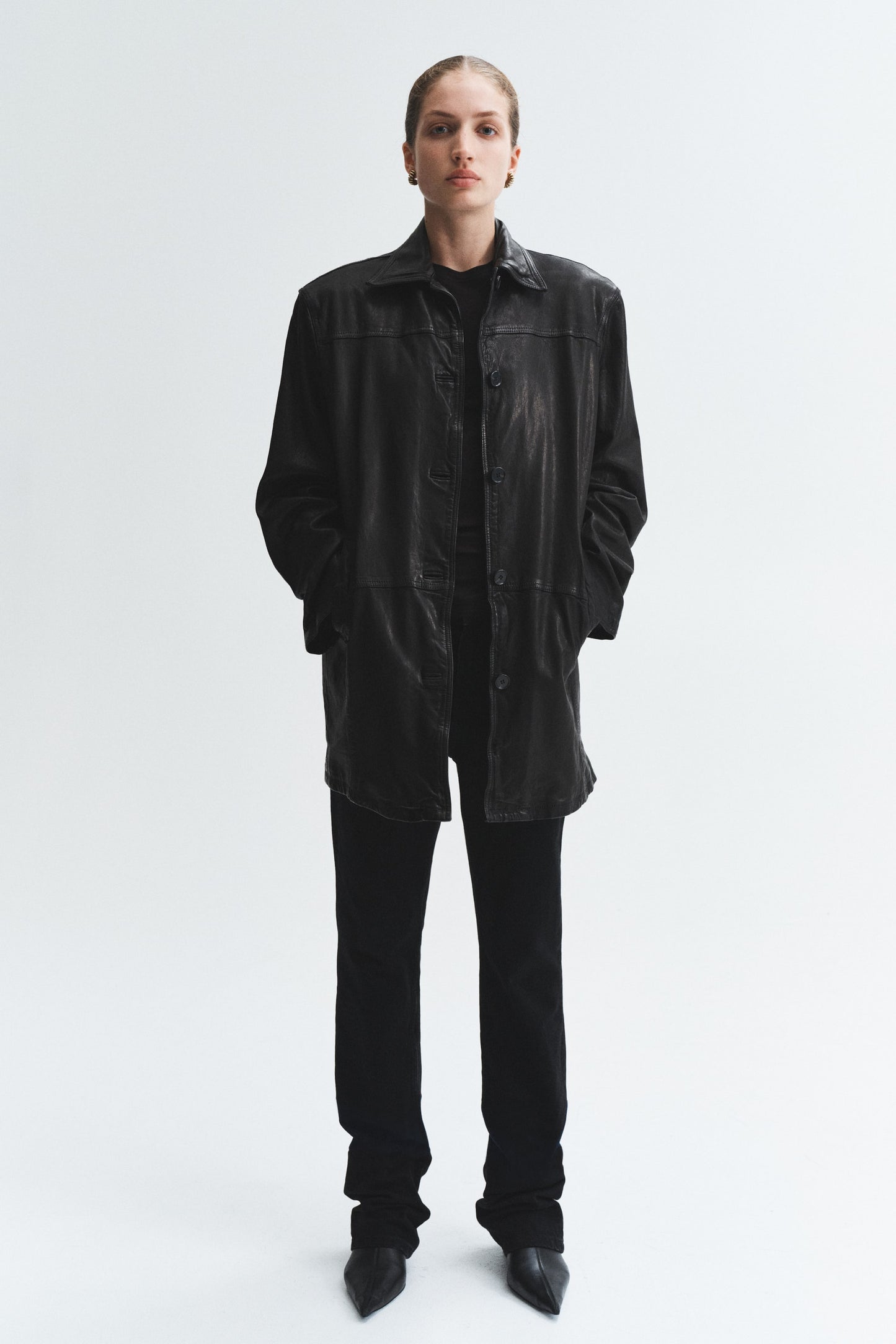 Leather coat