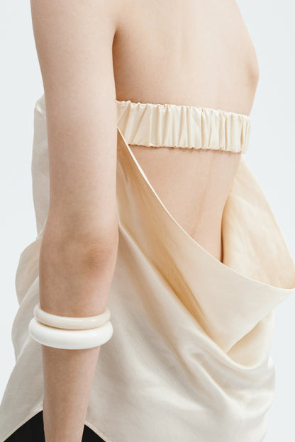 Satin bandeau top