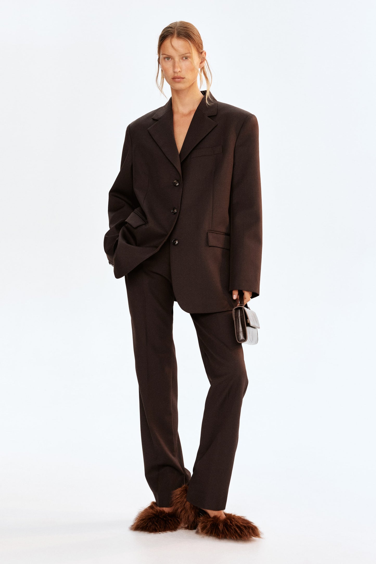 Wool-blend trousers