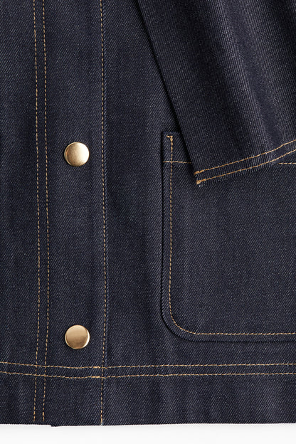 Cape-detail denim jacket