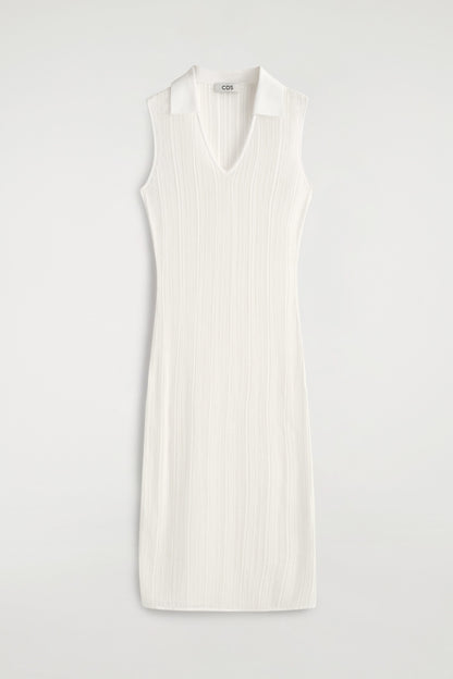 Sheer Lace-Knit Dress