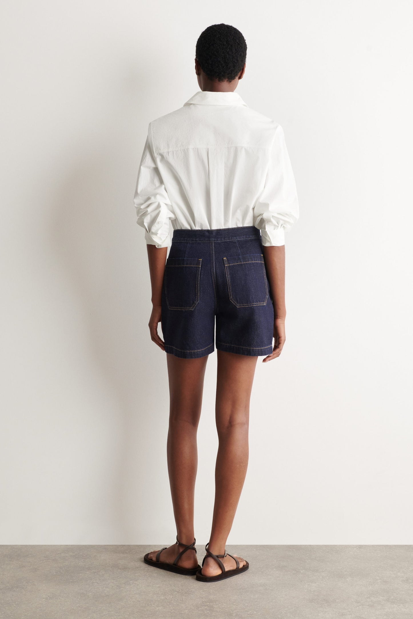 Pocket-Detail Denim Shorts