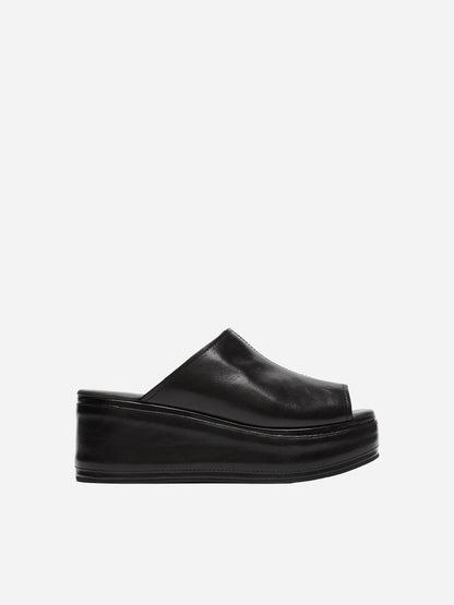 Leather Flatform Sandals