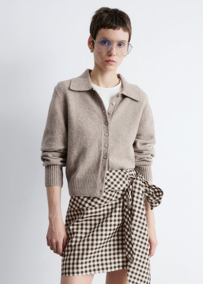 Knitted Collar Cardigan
