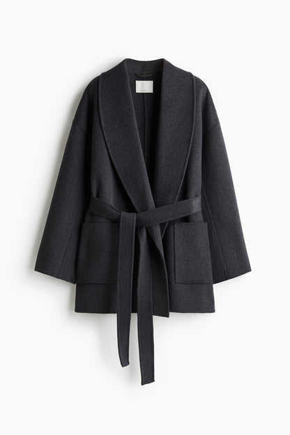Handmade wool-blend coat