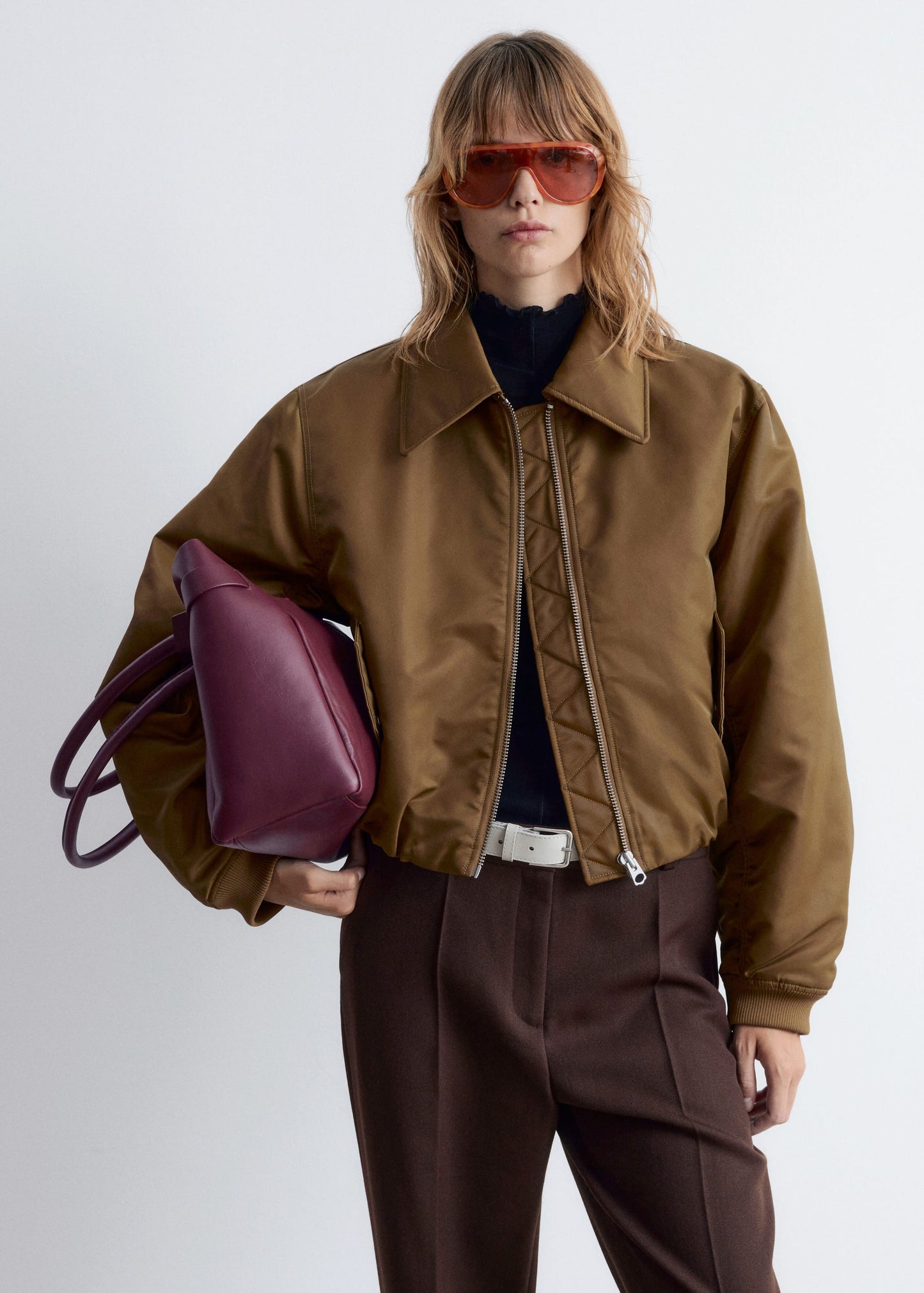 Cropped Bomber Jacket