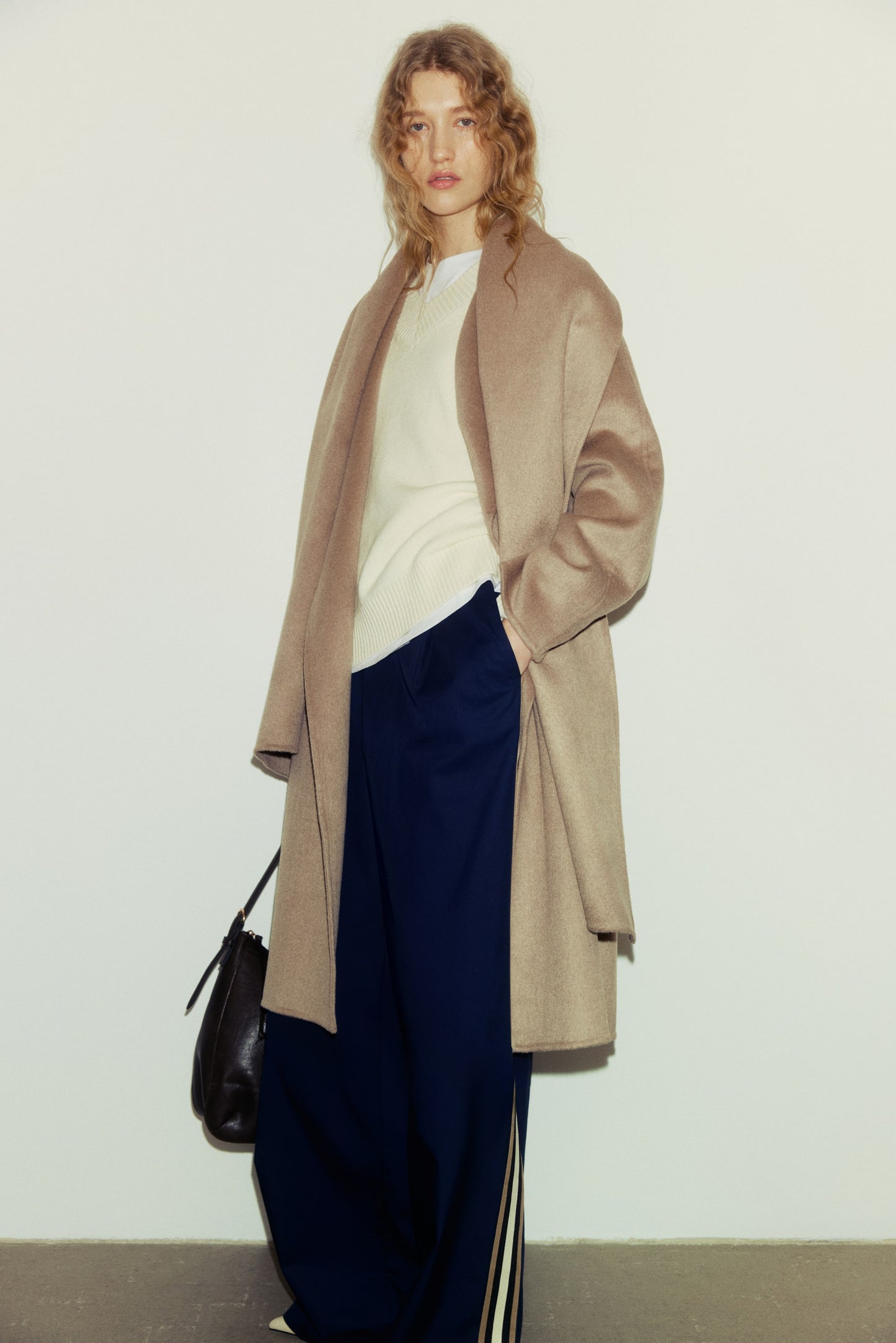 Handmade wool-blend coat