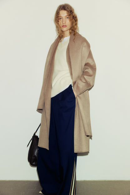 Handmade wool-blend coat