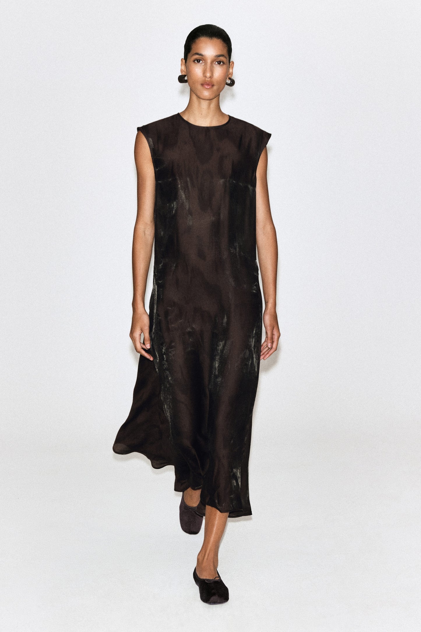 Animal-jacquard midi dress
