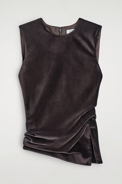 Asymmetric Velvet Top