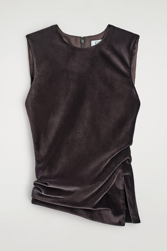 Asymmetric Velvet Top