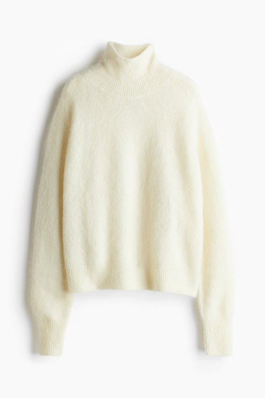 Mohair-blend turtleneck jumper