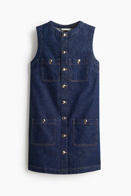 Sleeveless denim dress