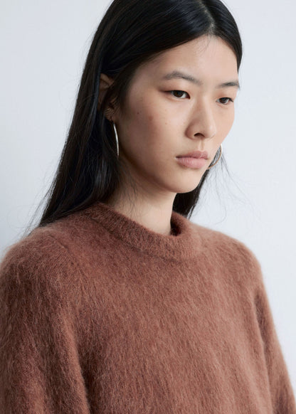 Mohair-Blend Knitted T-shirt