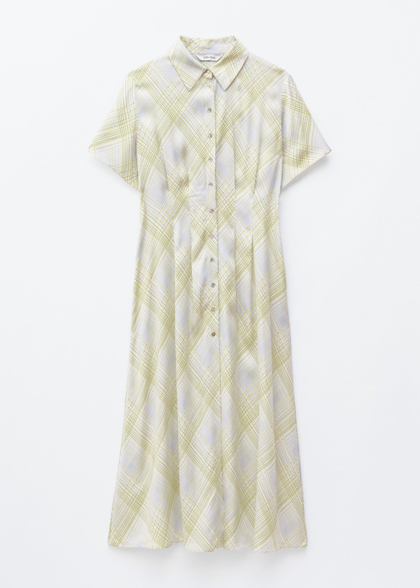 Pleated Waist Shirt Dress