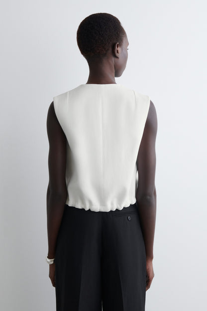 Tie-Detail Wrap Waistcoat