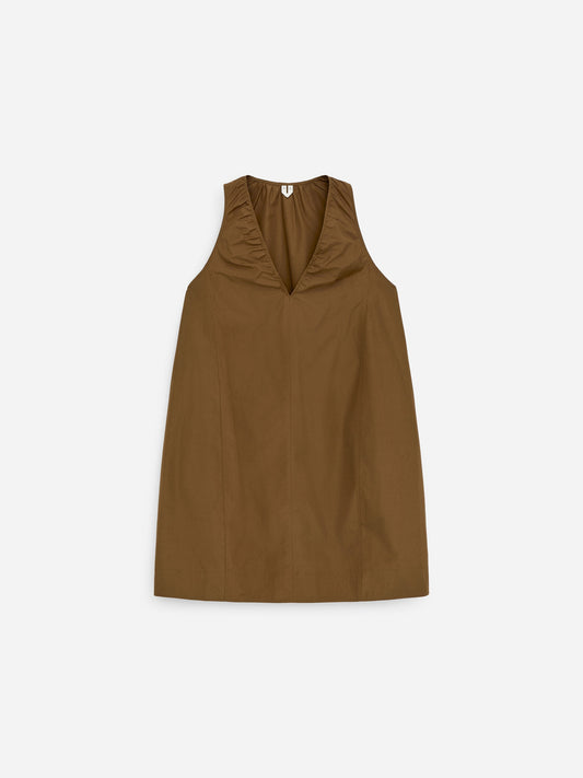 Gathered V-Neck Dress