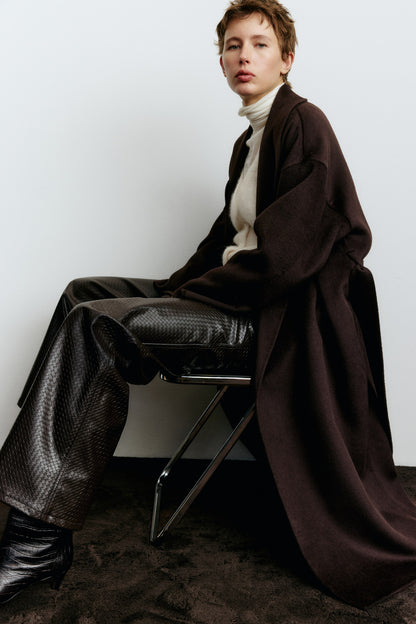 Handmade wool-blend coat