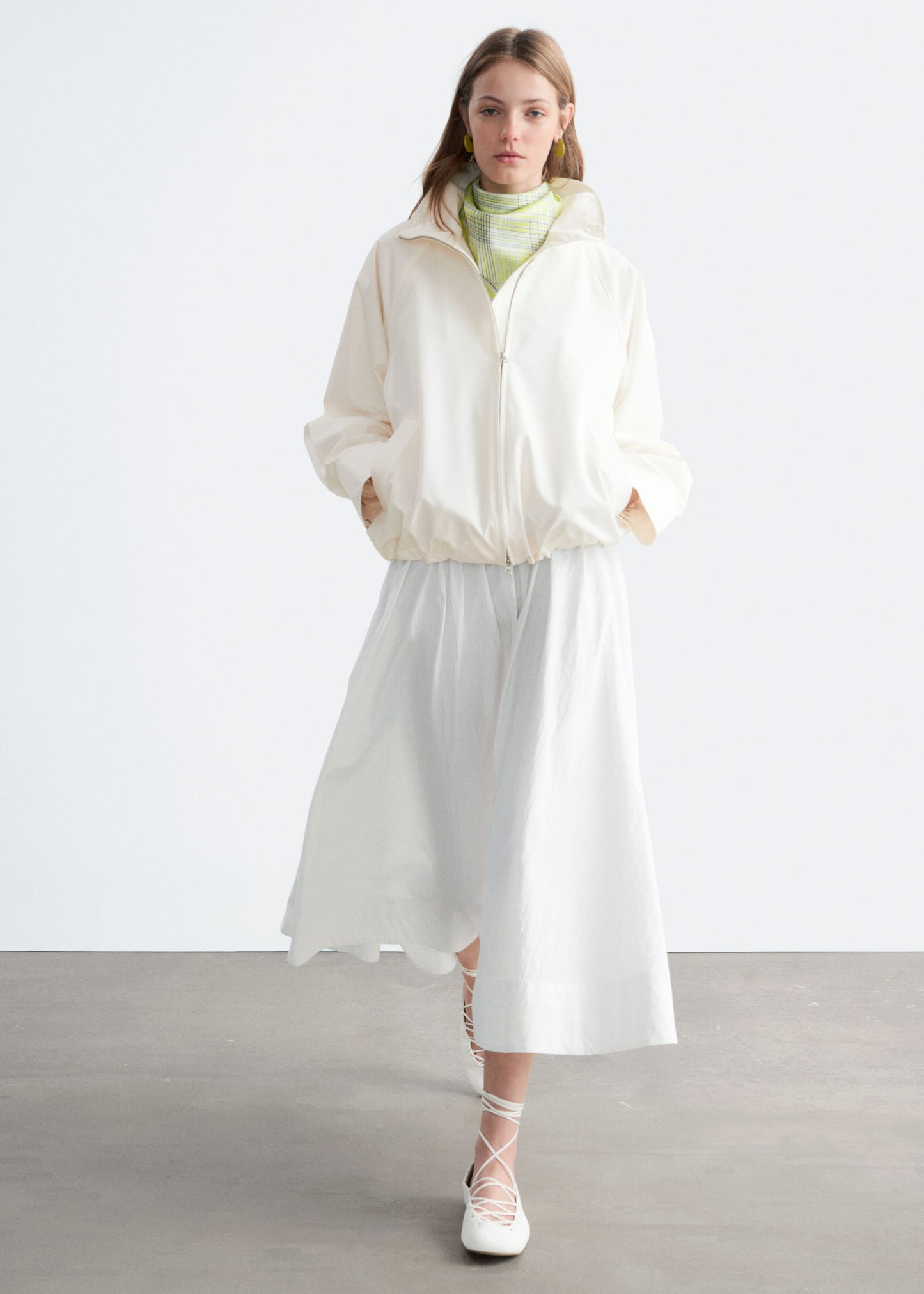 Zip-Up Twill Jacket