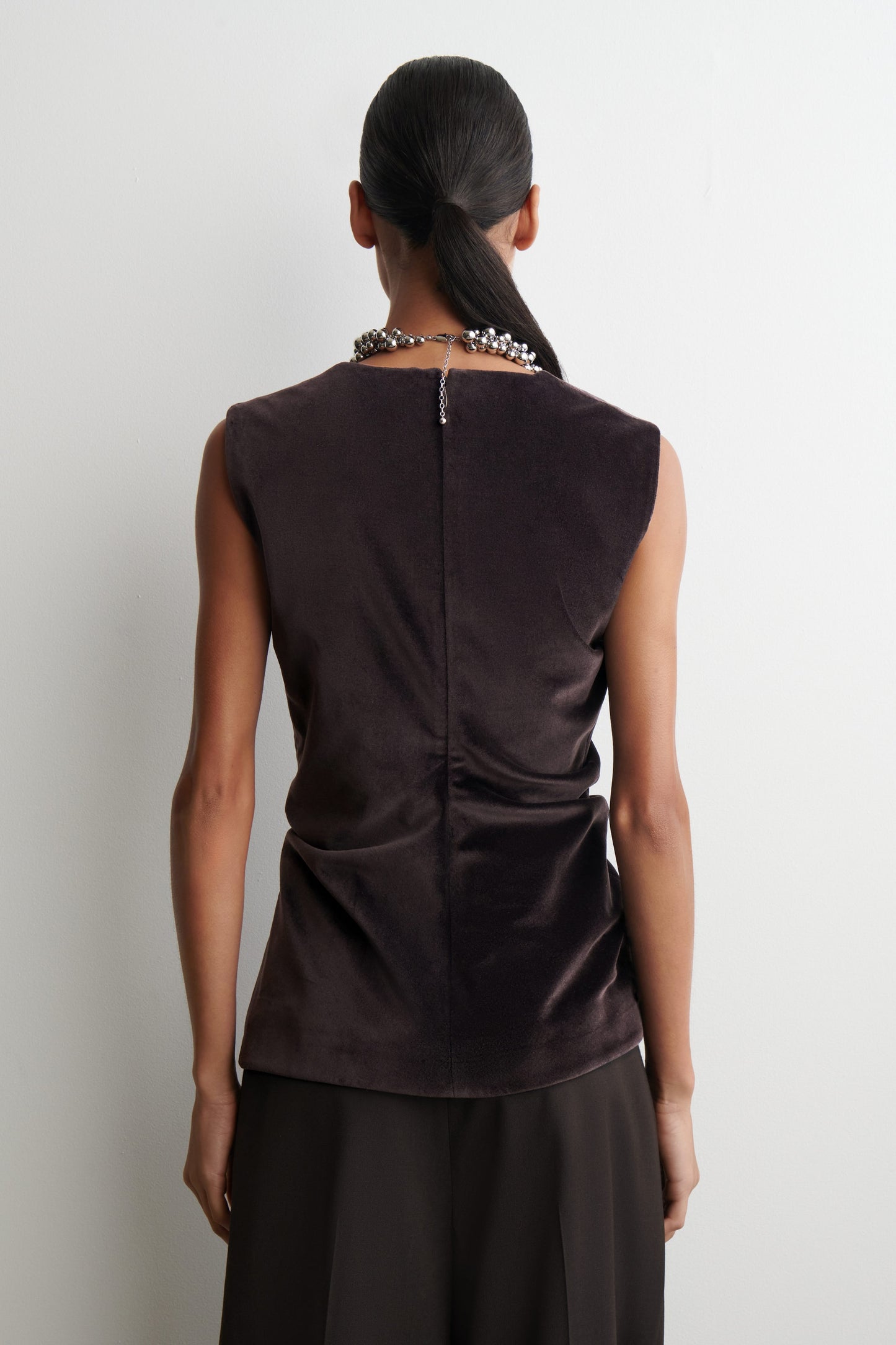 Asymmetric Velvet Top