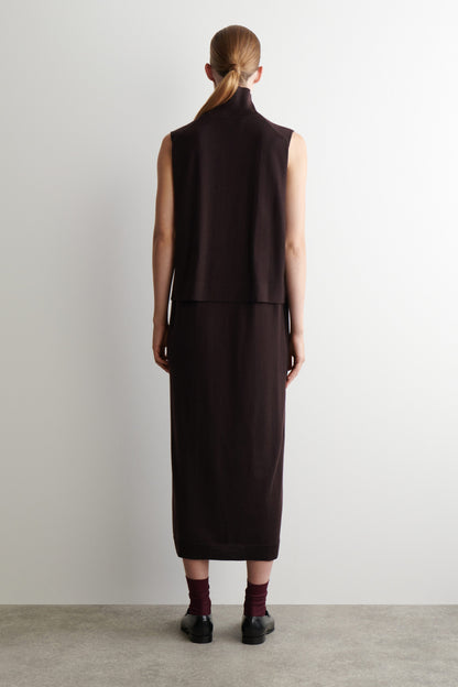 Merino Wool Roll-Neck Midi Dress