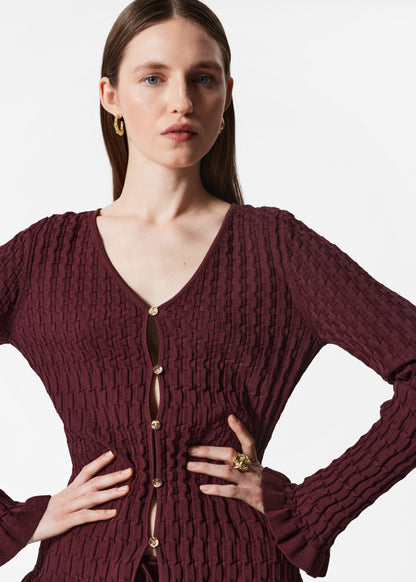 Textured Knit Cardigan