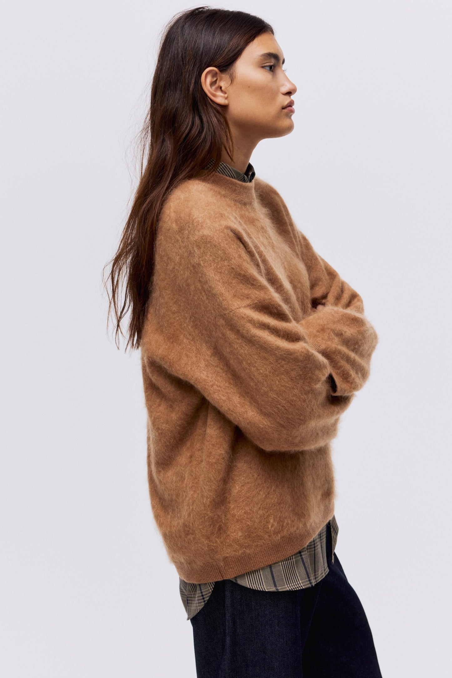 Brushed cashmere jumper