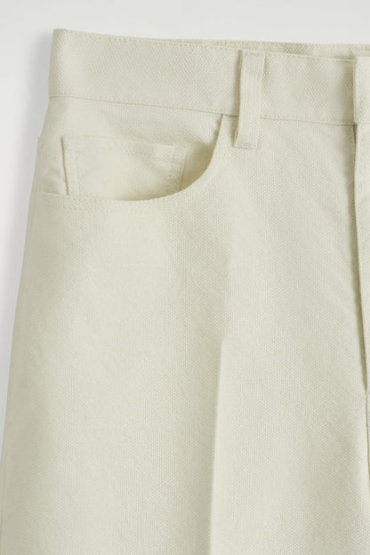Cotton-Canvas Straight-Leg Trousers