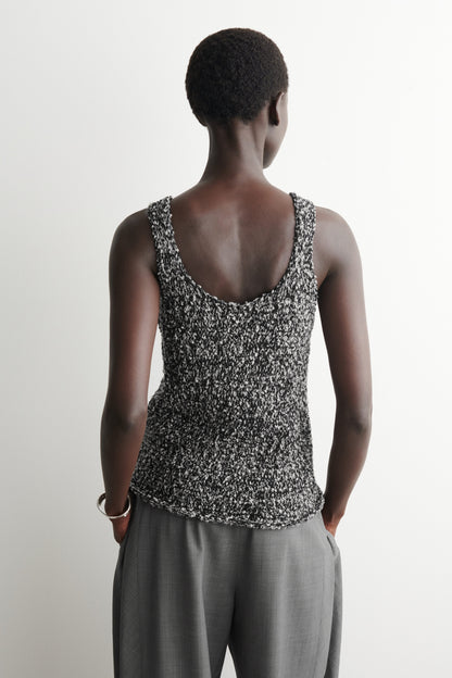 Two-Tone Chunky Knitted Tank Top