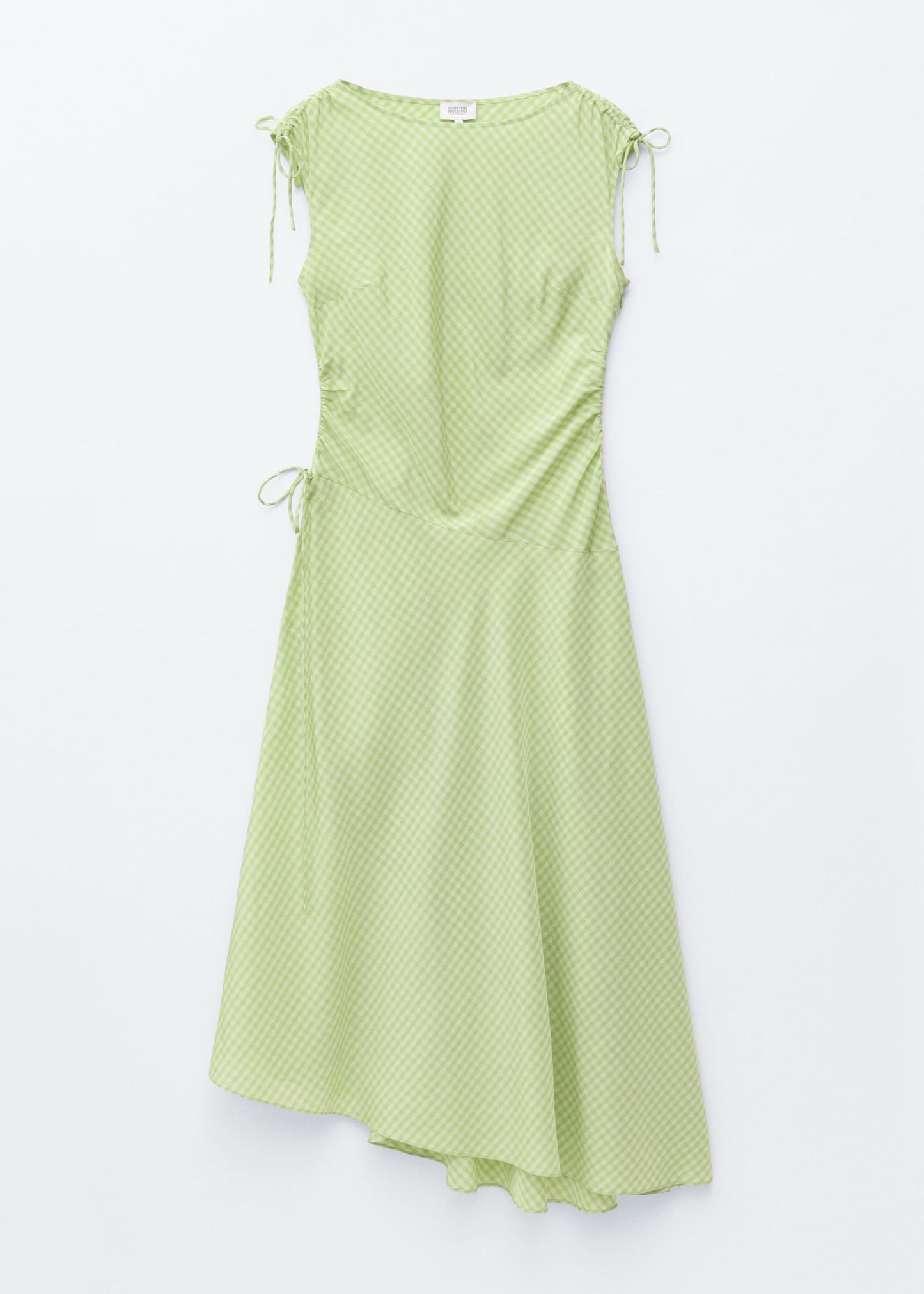 Asymmetric Draped Midi Dress