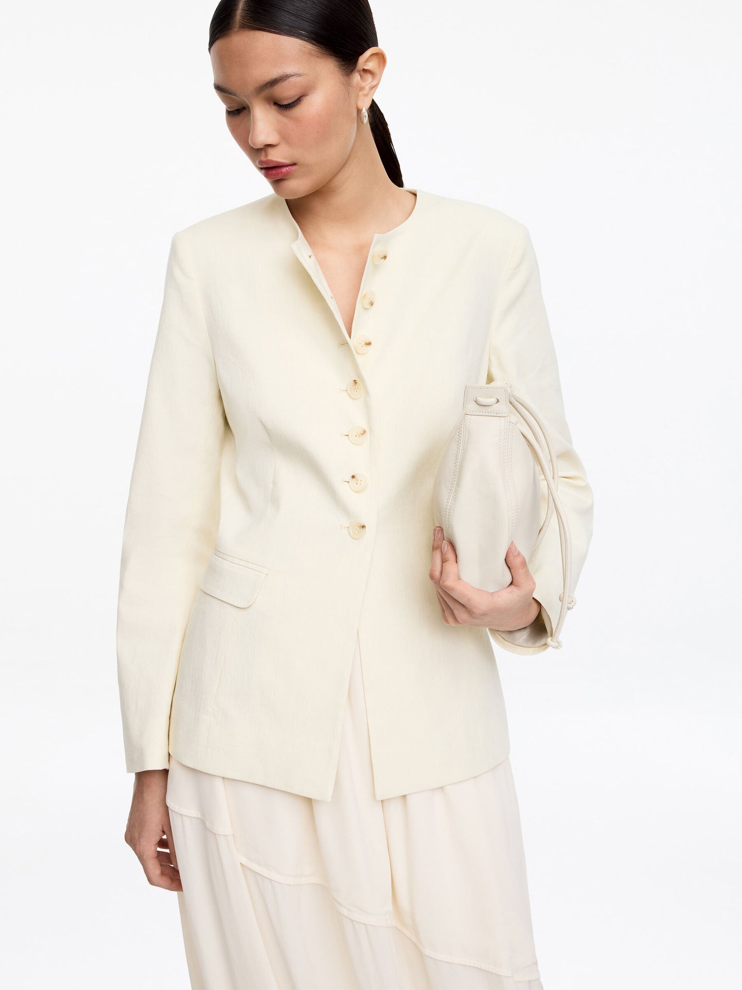 Linen-Blend Blazer