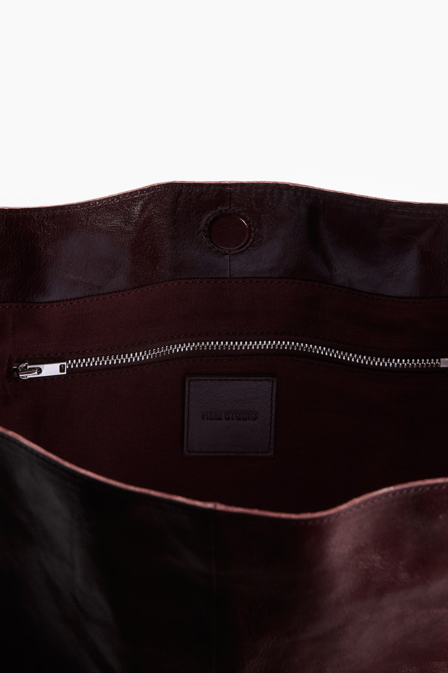 Large leather tote bag