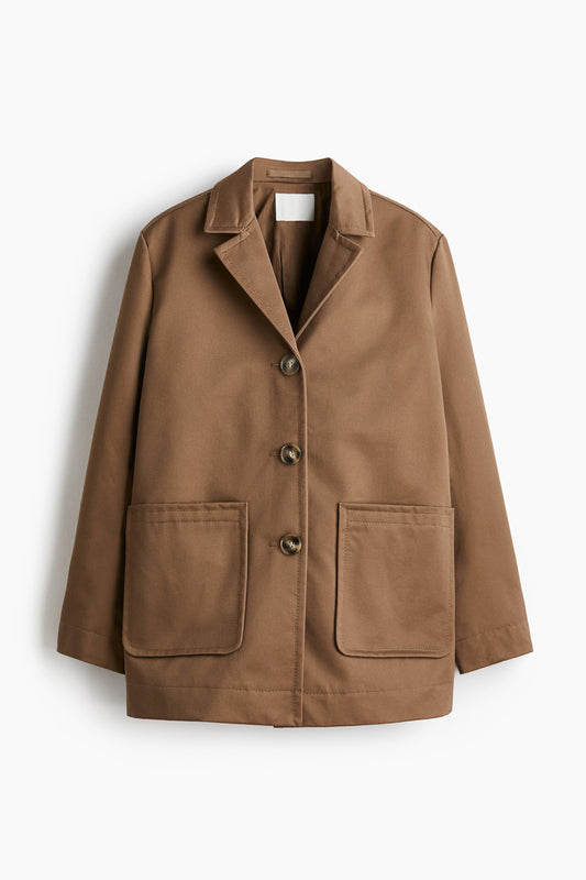 Oversized twill jacket