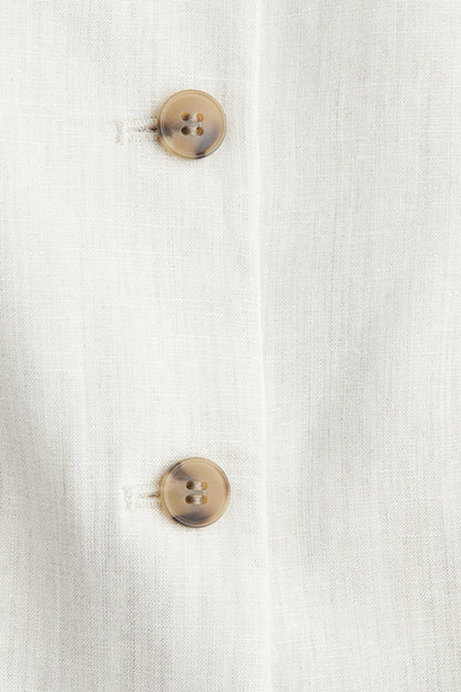Linen-blend waistcoat