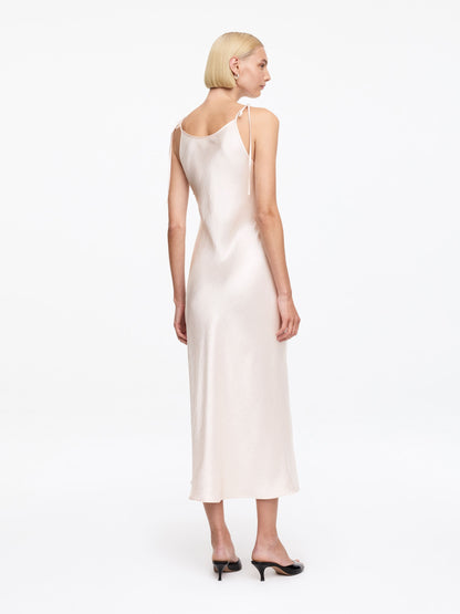 Crushed Satin Slip Dress