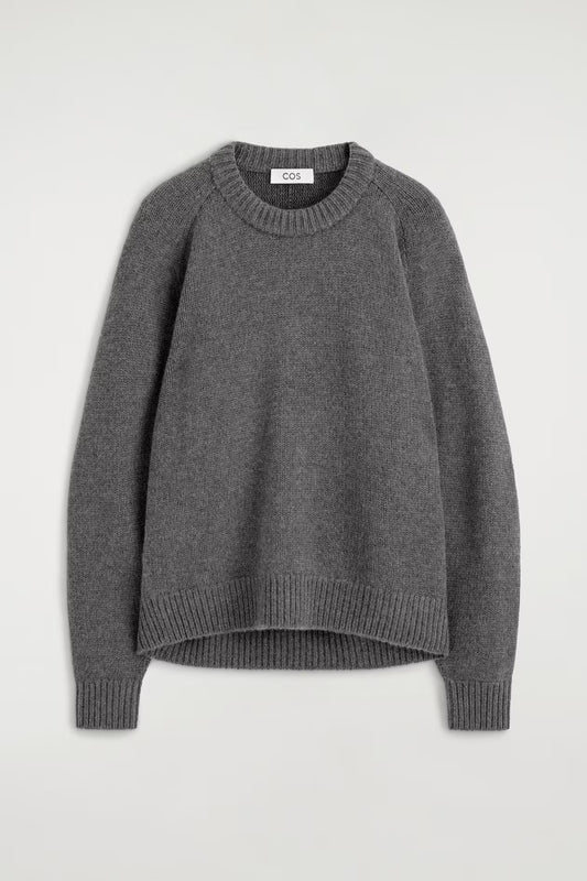 ROUNDED CASHMERE CREW-NECK JUMPER