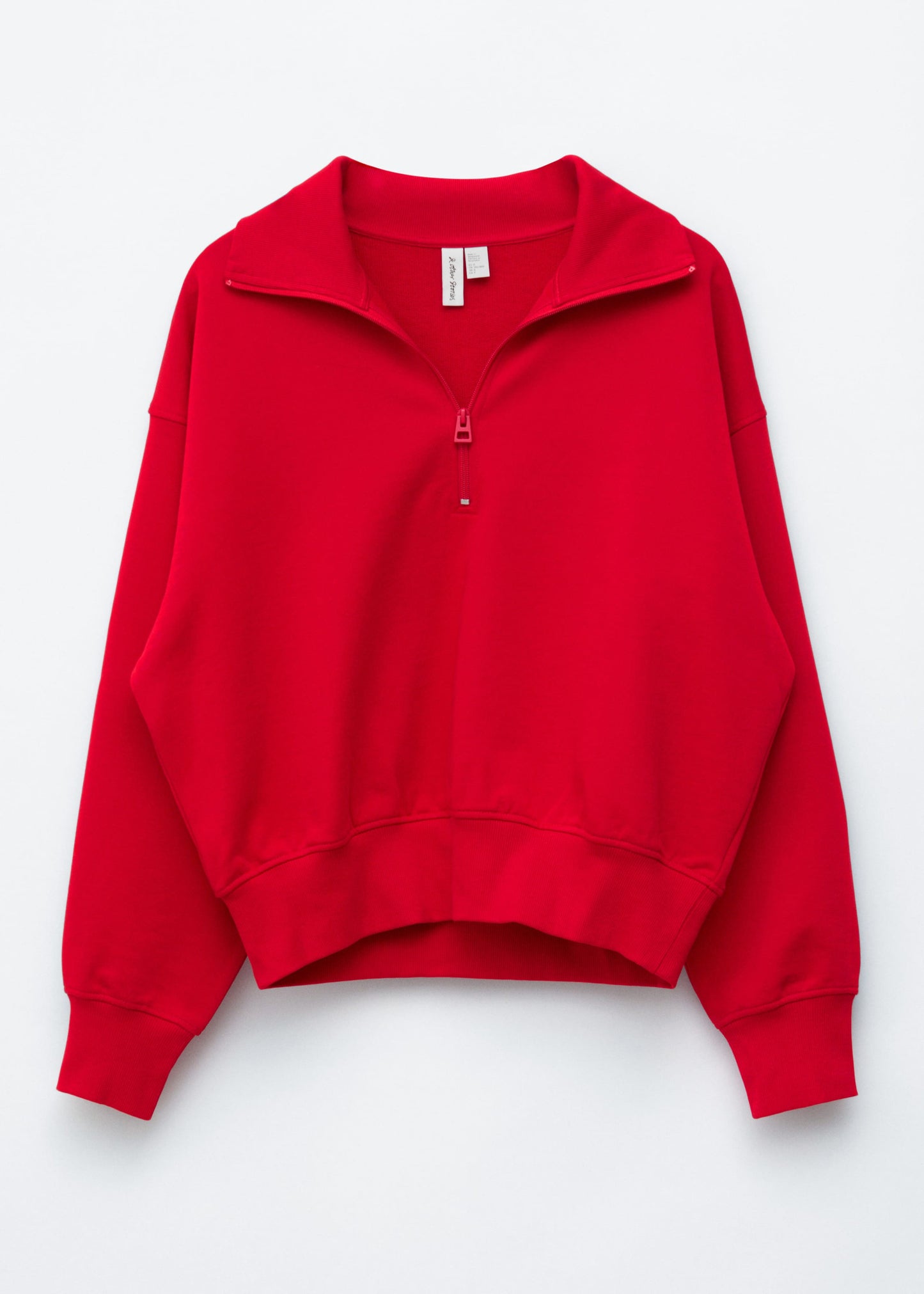 Funnel-Neck Zip-Up Sweatshirt