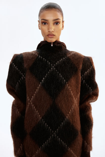 Mohair-blend turtleneck dress