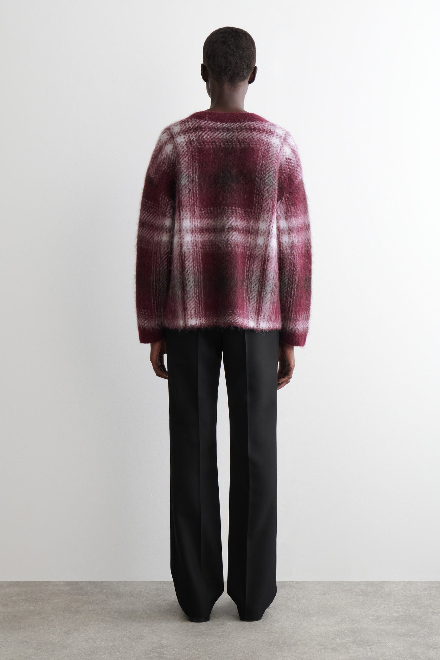 Checked Alpaca-Blend Jumper