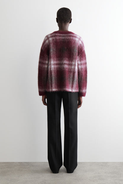 Checked Alpaca-Blend Jumper