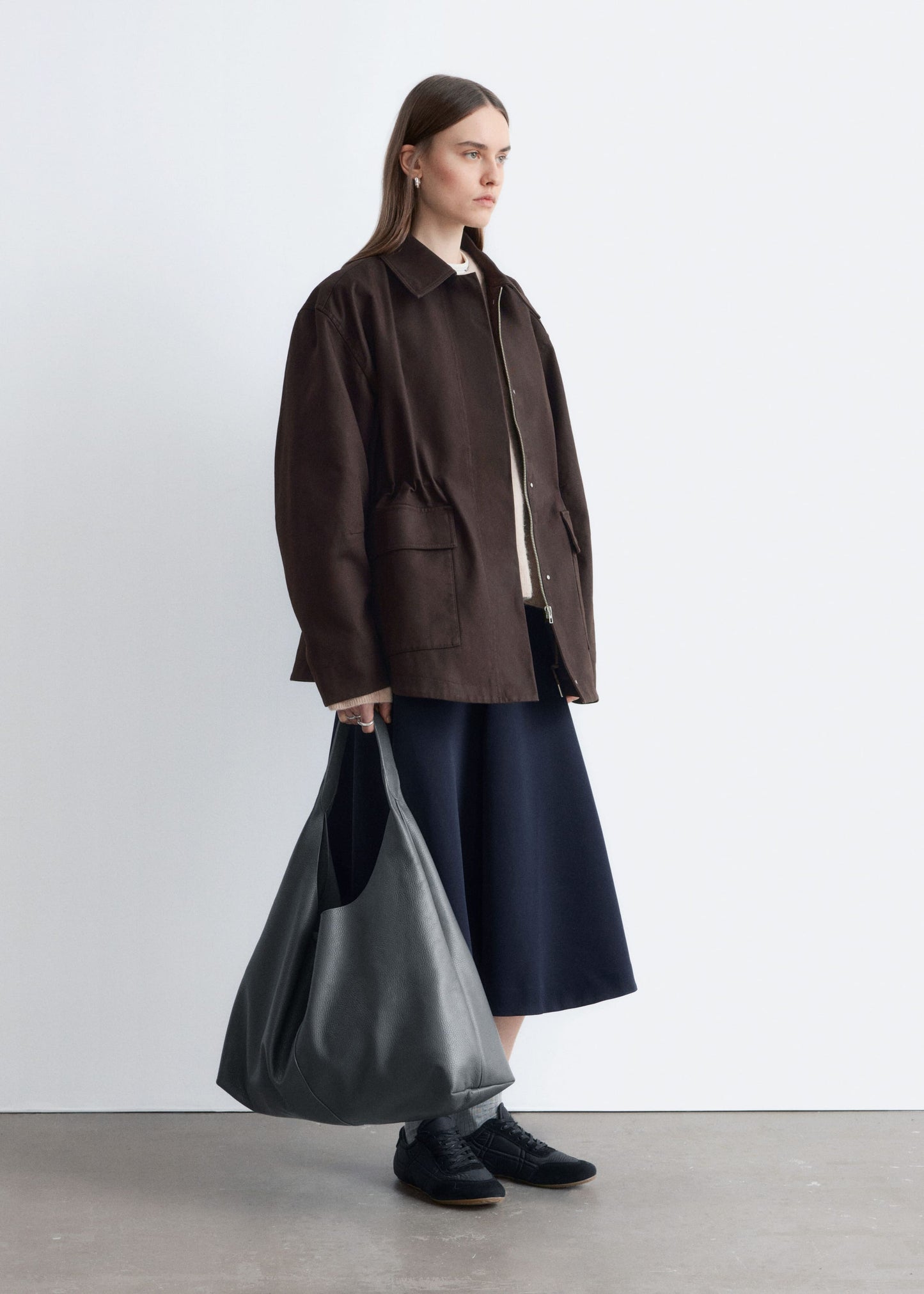 Oversized Drawstring Utility Jacket