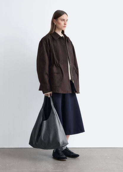 Oversized Drawstring Utility Jacket