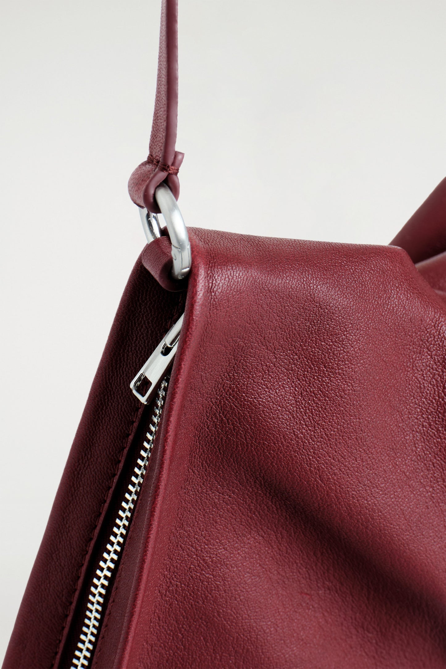 Twisted Leather Mini Clutch Bag